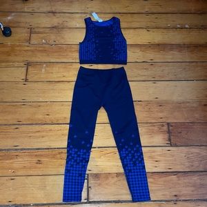 Fabletics sports bra top and leggings set size s